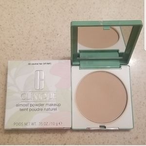 Clinique pressed powder free with any order